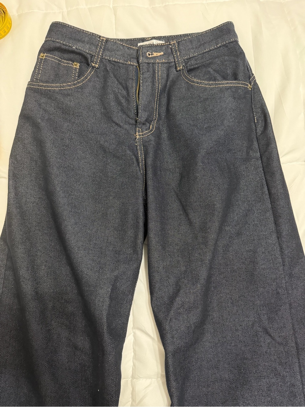 Dark Blue Denim Baggy Jeans - LEWKIN